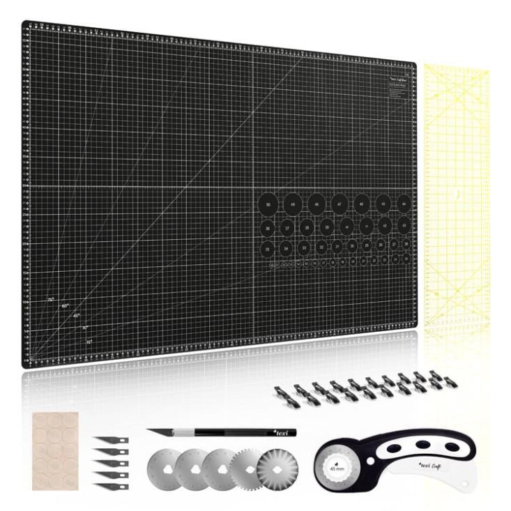 TEXI CRAFT BLACK Kit tapis de découpe 90 x 60 cm