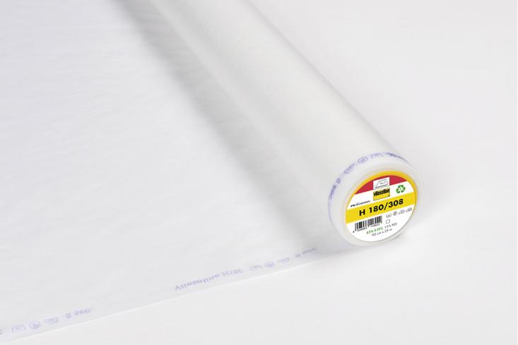VLIESELINE H180  Blanc Entoilage thermocollant / prix du ml (laize 90cm)